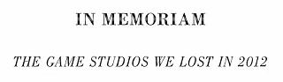 Game Studios We Lost In 2012