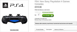PlayStation 4 - prezzo anticipato da rivenditore online inglese Zavvi