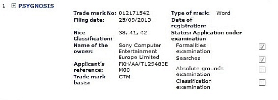 Psygnosis - new trademark