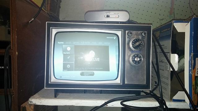 XBox 360 su TV anni '70