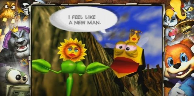 Conker's Bad Fur Day - Big Breastes Sunflower scene