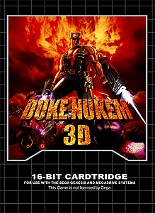 Duke Nukem 3D - Sega Genesis / Mega Drive worldwide cartridge box cover