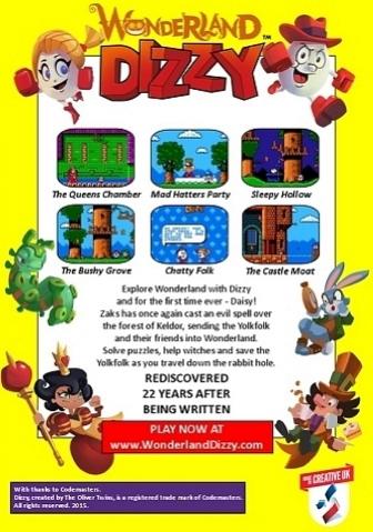 Wonderland Dizzy - NES box retro