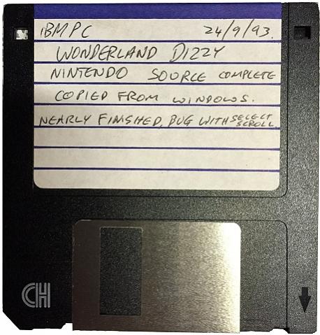 Wonderland Dizzy (old floppy disk)