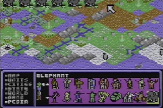 8-bit Civilizations - Civilization-like game tech demo - C64