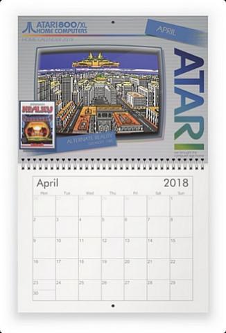 Atari 8-bit Computer Systems Home Calendar 2018