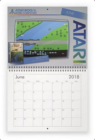 Atari 8-bit Computer Systems Home Calendar 2018