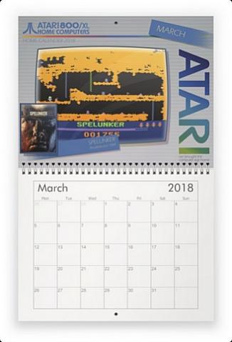 Atari 8-bit Computer Systems Home Calendar 2018