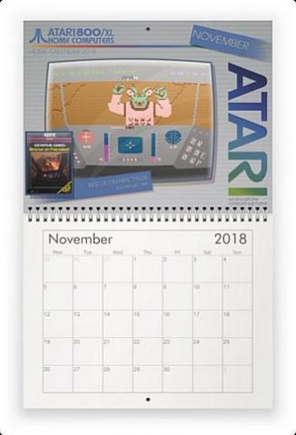 Atari 8-bit Computer Systems Home Calendar 2018