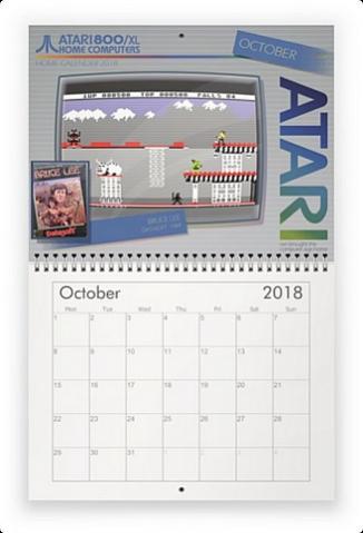 Atari 8-bit Computer Systems Home Calendar 2018