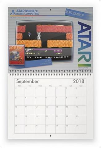 Atari 8-bit Computer Systems Home Calendar 2018