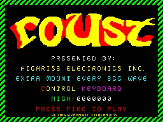 Roust - ZX Spectrum Joust unofficial port - WIP - title