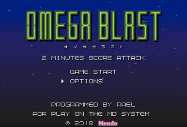 Omega Blast - Mega Drive - WIP new game - ver. 0.9