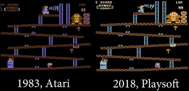 New Donkey Kong Arcade Version - 2018 - Playsoft - Atari 8-bit - Atari 5200 - final