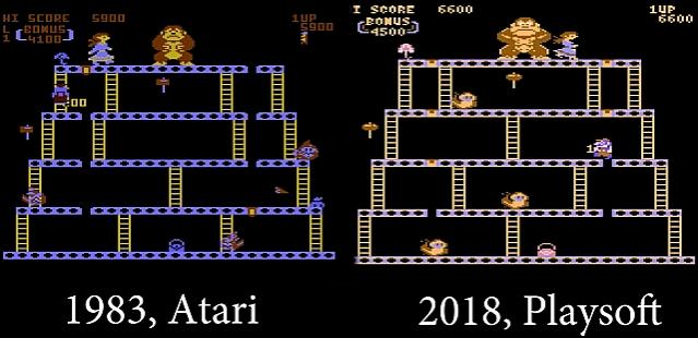 New Donkey Kong Arcade Version - 2018 - Playsoft - Atari 8-bit - Atari 5200 - final