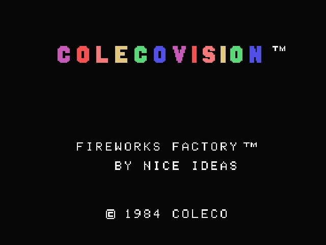 Fireworks Factory - ColecoVision - title